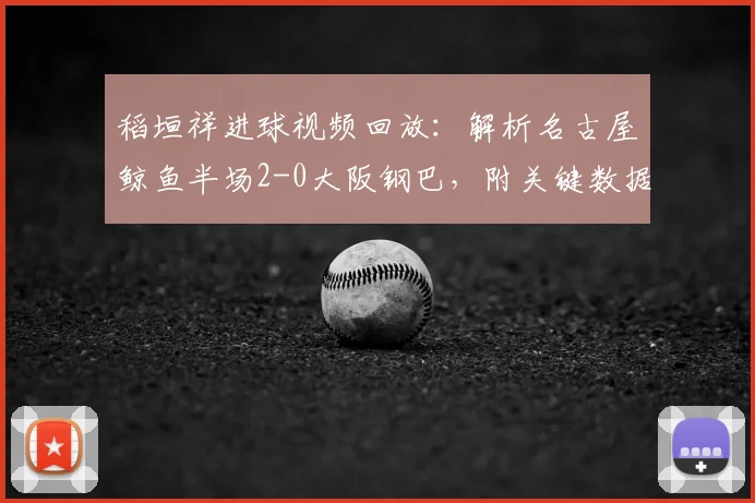 稻垣祥进球视频回放：解析名古屋鲸鱼半场2-0大阪钢巴，附关键数据与战报分析